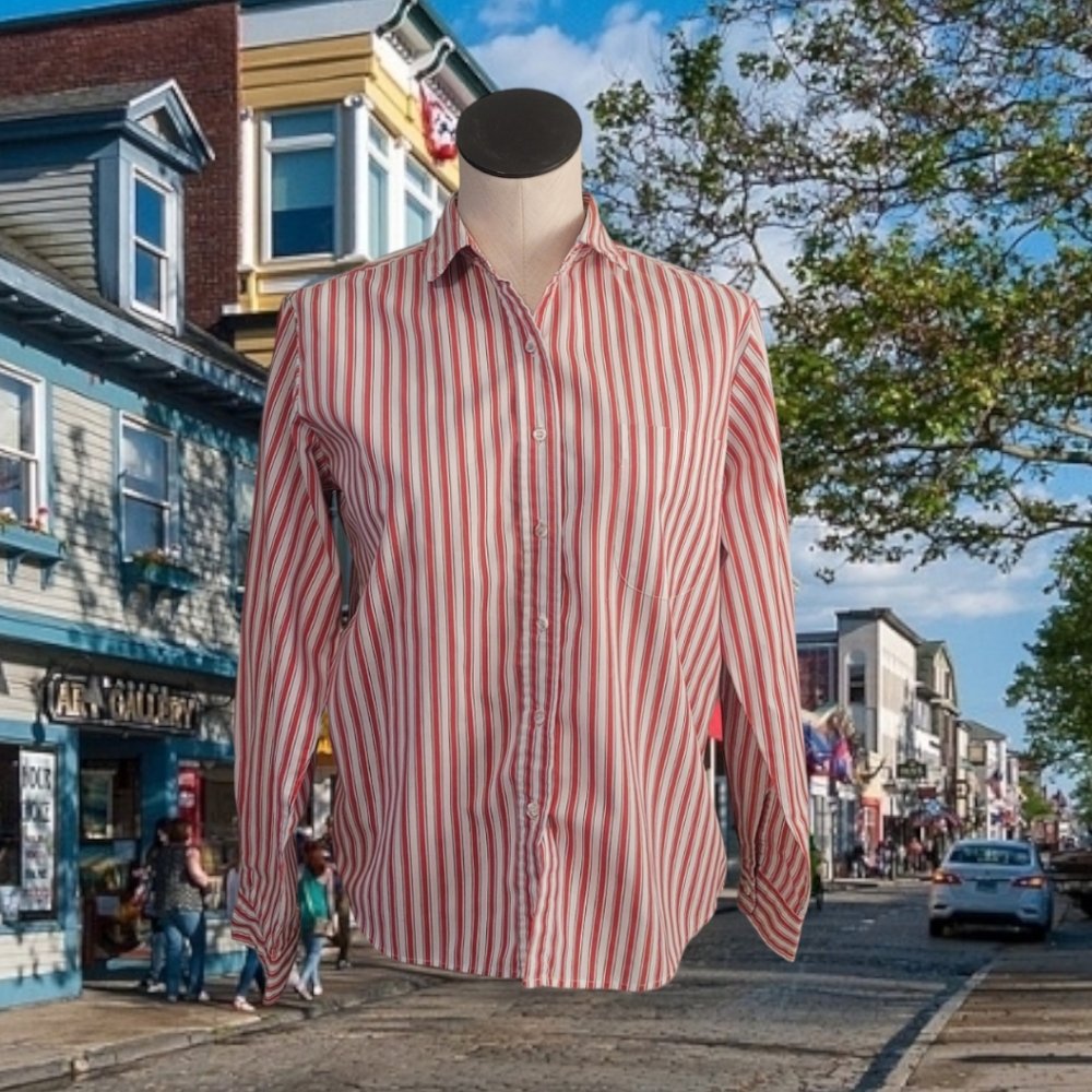 Vintage Striped Classic Blouse